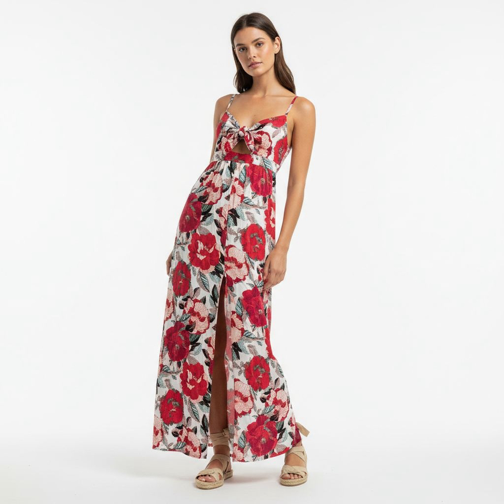 Cupcakes and Cashmere Thorpe Saguaro Floral Maxi Dress In Punch Pink - Size 2